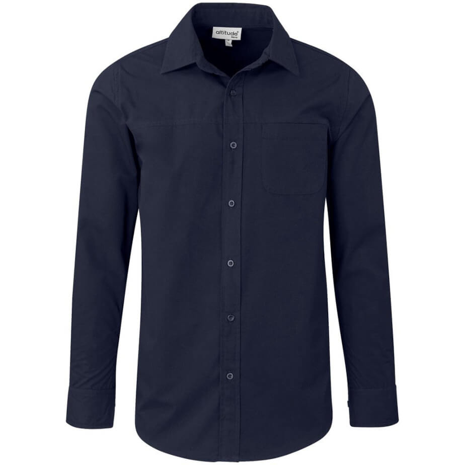 Mens Long Sleeve Empire Shirt Navy Front
